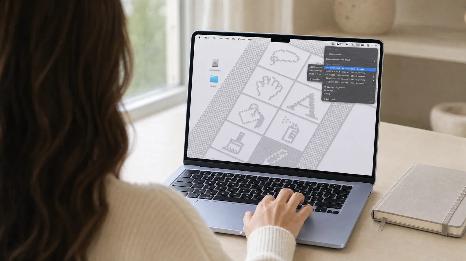 Letopis transcribing on a Mac